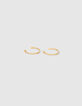 Women’s gold-tone chain-link hoop earrings-1