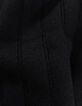 Women's black knitted button cardigan-8