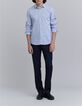 Herren-SLIM-Hemd Off-White zweifarbig gestreift-1