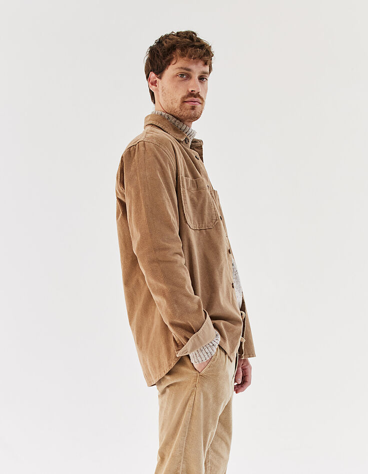 Sobrecamisa REGULAR marrón claro de pana Hombre-5