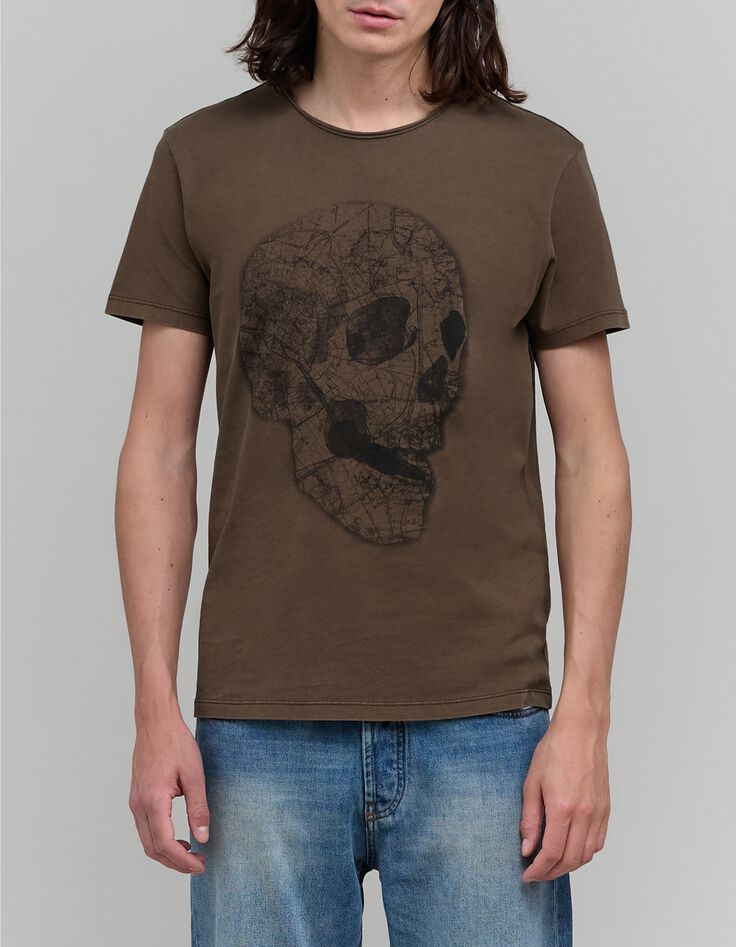 T-shirt laurel organic cotton skull-card Men-2