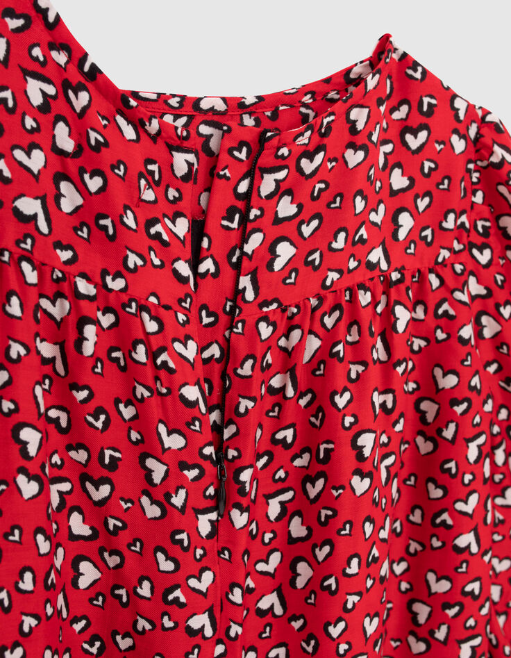 Blusa roja corazones mini me niña-6