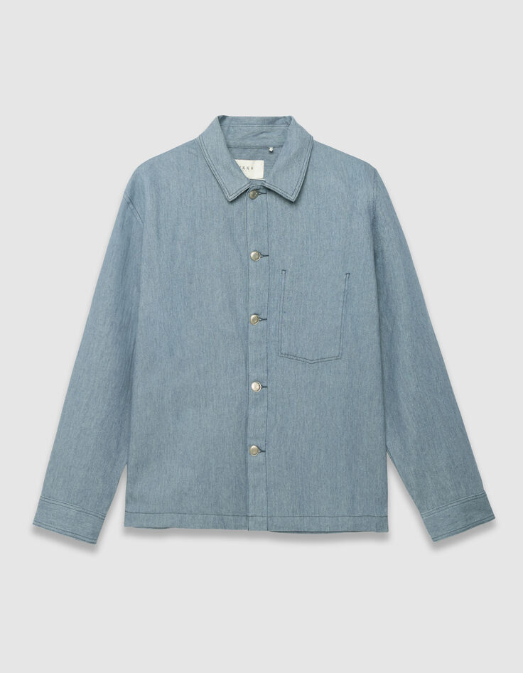 Blaue Herren-Jeansjacke im Workerstil-7 Blaue Herren-Jeansjacke im Workerstil-7
