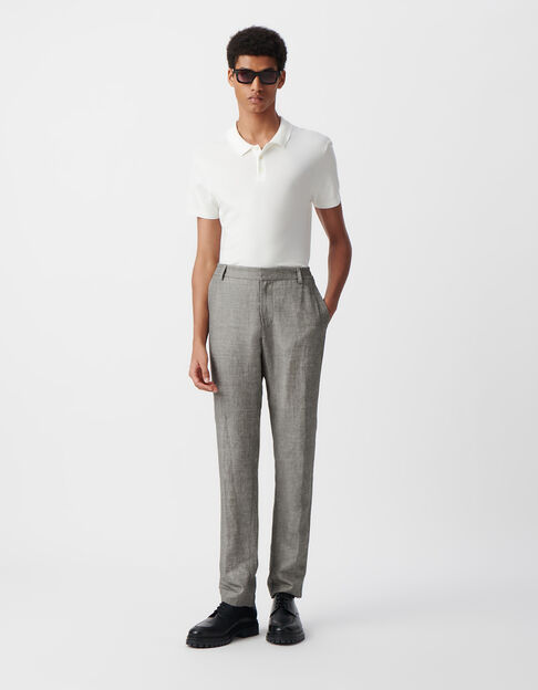 Pantalon CHINO noir faux uni Homme - IKKS