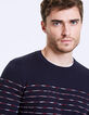 Men's dark blue striped sailor sweater-2