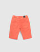 Donkeroranje bermuda elastische taille jongens-2