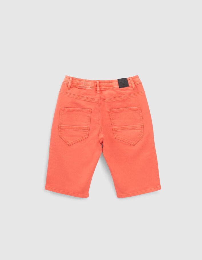 Boys’ dark orange elasticated waist Bermuda shorts - IKKS