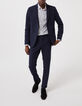 Wit SLIM overhemd Libertystof bloemetjes Heren-6