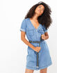 Robe en jean authentique à ceinture rayée I.Code-2