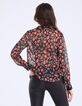 Blouse lavallière en voile imprimé floral femme-3