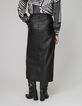 Pure Edition-Damenrock aus schwarzem Leder-2