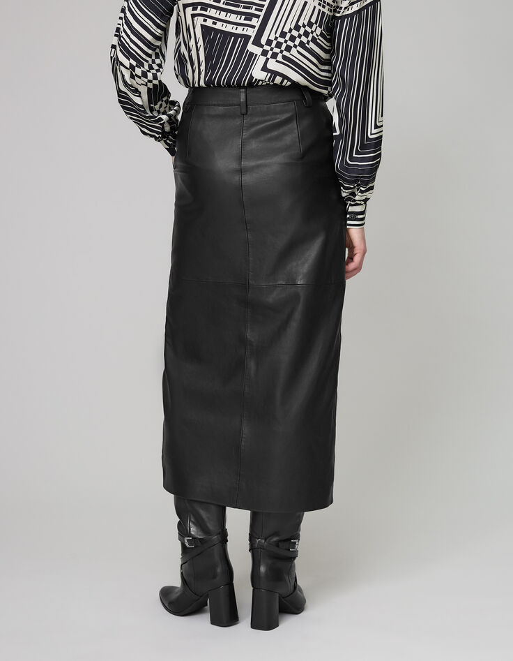 Pure Edition-Damenrock aus schwarzem Leder-2