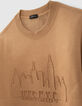 Camelfarbenes Jungen-Sweatshirt mit NYC-Pr&auml;gung-3