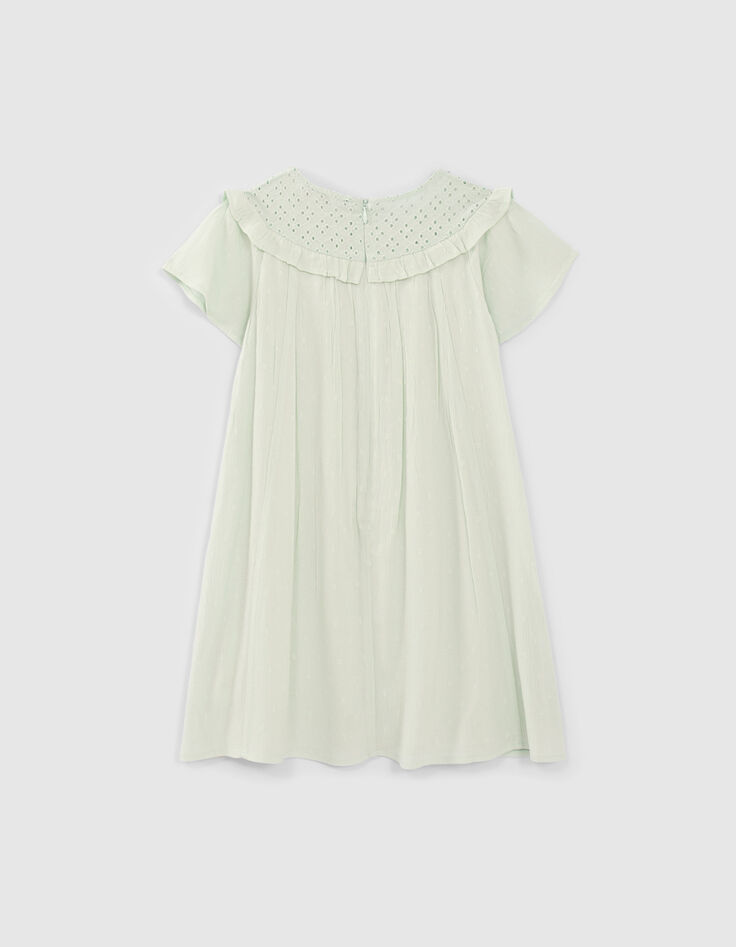 Watergroene jurk frontje broderie anglaise meisjes-2