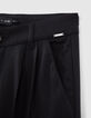 Girls’ black Lyocell® wide trousers with darts-6