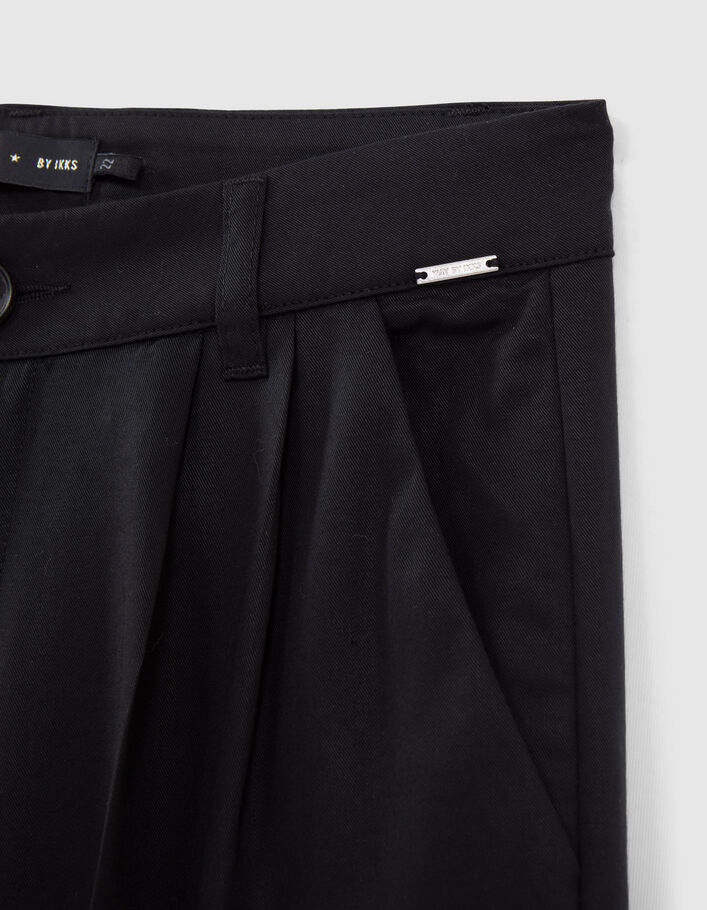 Pantalon large noir LYOCELL® à pinces fille - IKKS