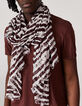 Herrenschal mit Streifenmuster in Terracotta -2