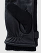 Guantes negros 2 tejidos piel y lana afelpada Hombre-4