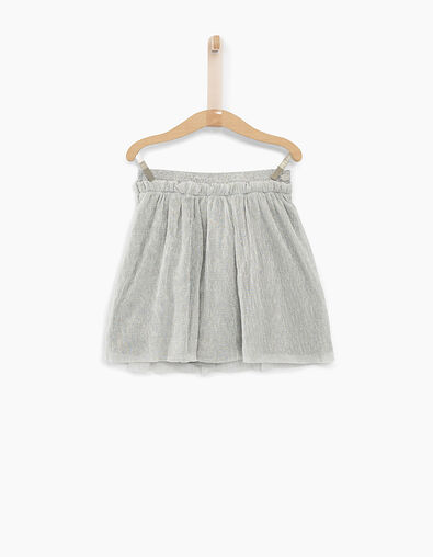 Jupe argent &agrave; ceinture paillet&eacute;e fille - IKKS