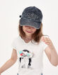 T-shirt blanc cassé avec couronne de fleurs 3D fille-2