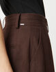 Braune Anzughose mit Paillettenbesatz f&uuml;r Damen mit weitem Bein-5