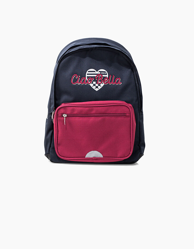 Girls navy IKKS Ciao Bella backpack -1