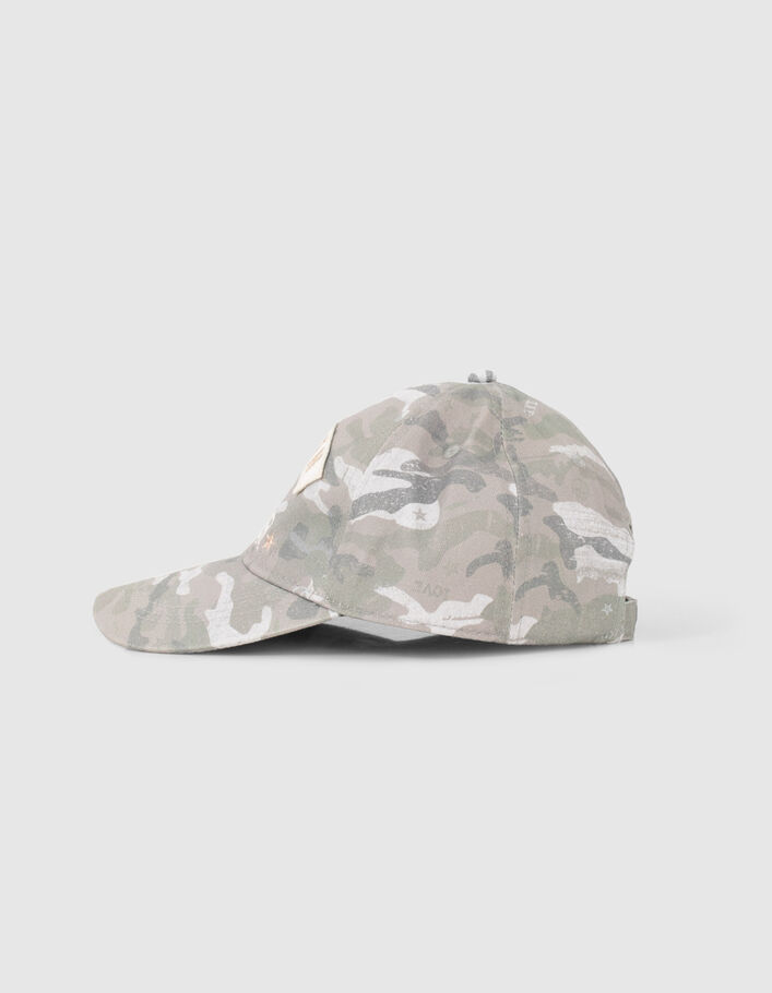 Girls’ khaki camouflage embroidered cap - IKKS