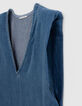 Weites, azurblaues Damenkleid aus Lyocell&reg;-5
