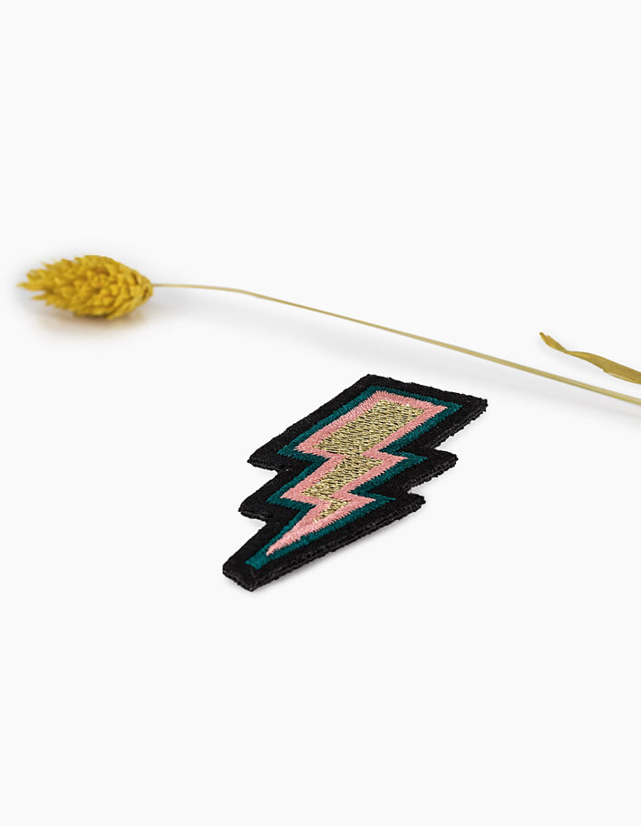 I.Code embroidered lightning brooch - I.CODE