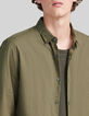 Khaki SLIM-Herrenhemd aus Biobaumwollvoile-4