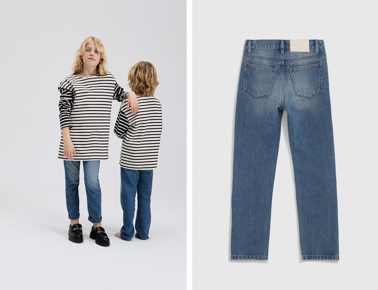 Gender Free-Blauwe STRAIGHT jeans jongens/meisjes - IKKS-3