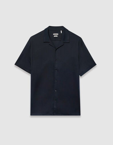 Camisa manga corta regular azul marino punto hombre - IKKS