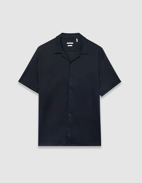 Camisa manga corta regular azul marino punto hombre - IKKS