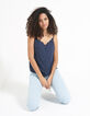 Top lencero azul marino, bordado y con botones I.Code-5