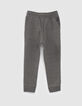 Boys’ charcoal grey marl biker joggers-3