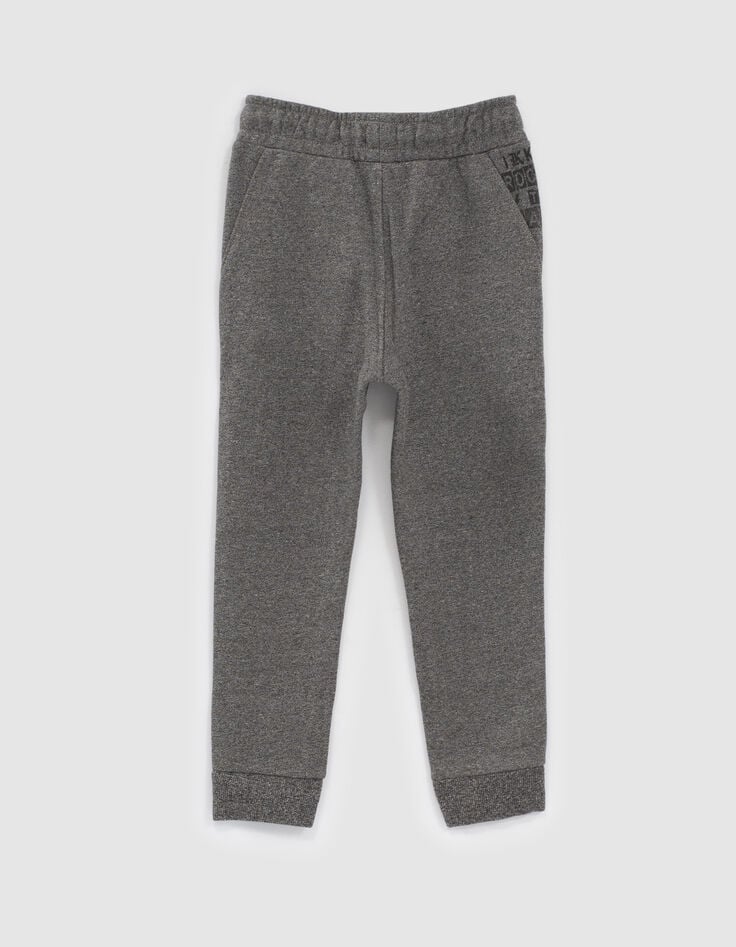 Boys’ charcoal grey marl biker joggers-3