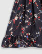 Robe marine mini me imprimé fleurs fille -5