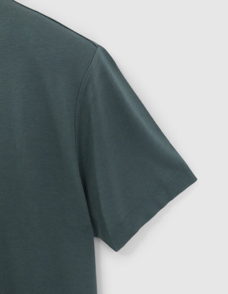 Camiseta verde azulado mix algod&oacute;n modal hombre-8