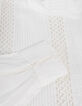 Off-white Bluse aus Bio-Baumwolle mit Besätzen Damen-4