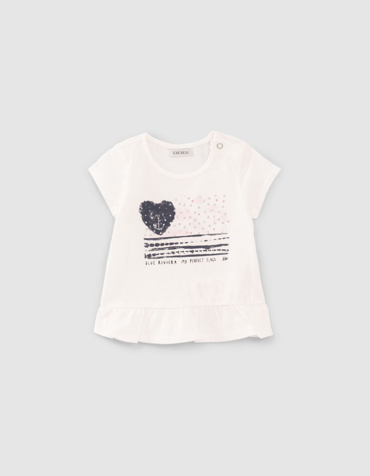 Sudadera 2 en 1 rosa pálido camiseta bebé niña-3