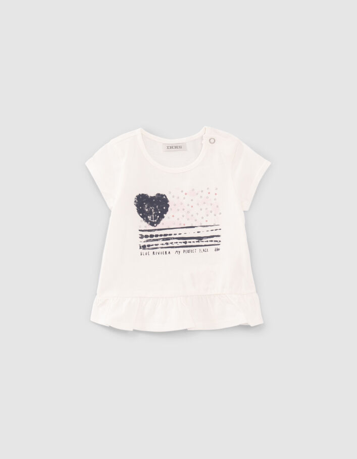 Sweat 2-en-1 rose pâle avec T-shirt bébé fille - IKKS