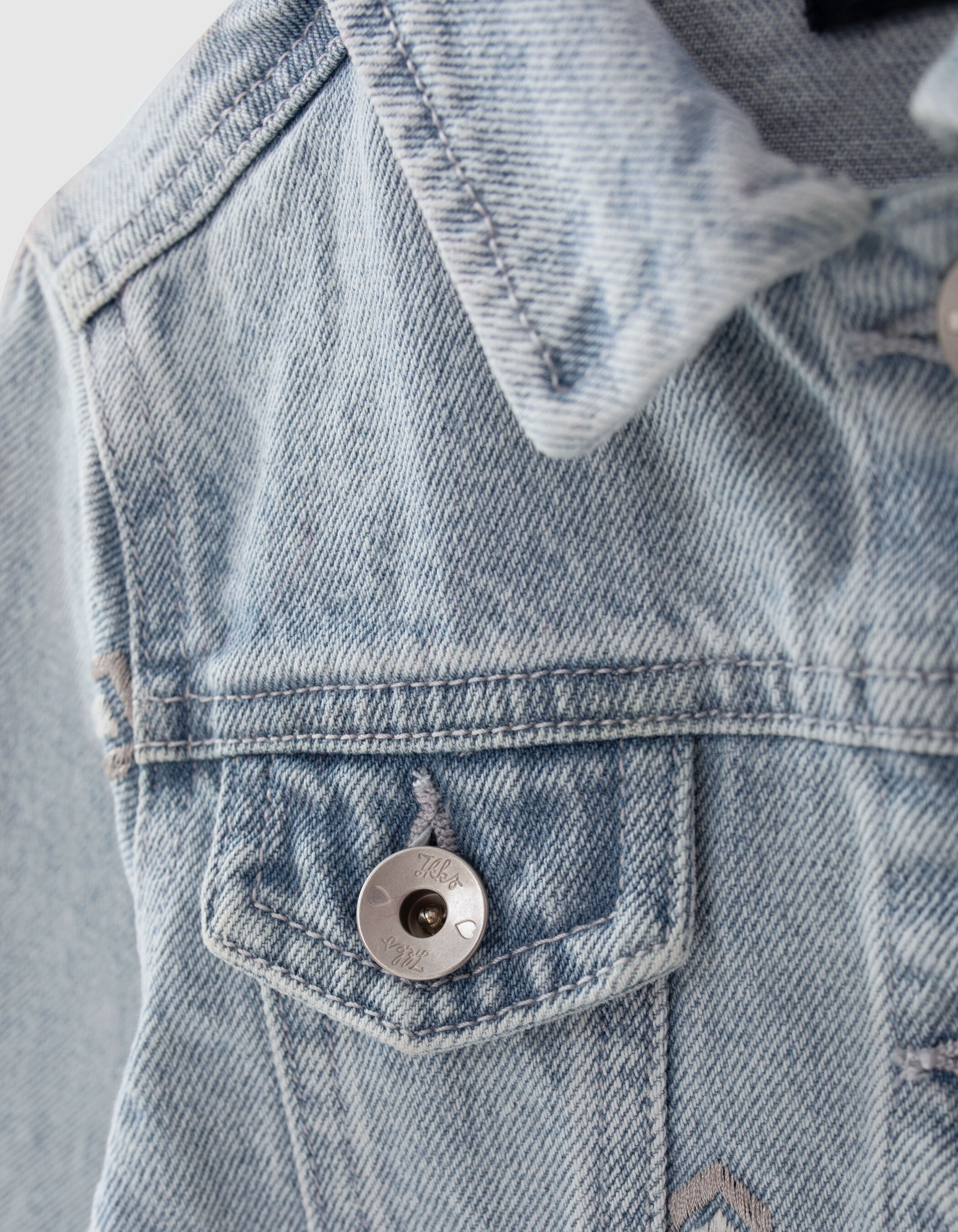 Veste en top jean ikks fille