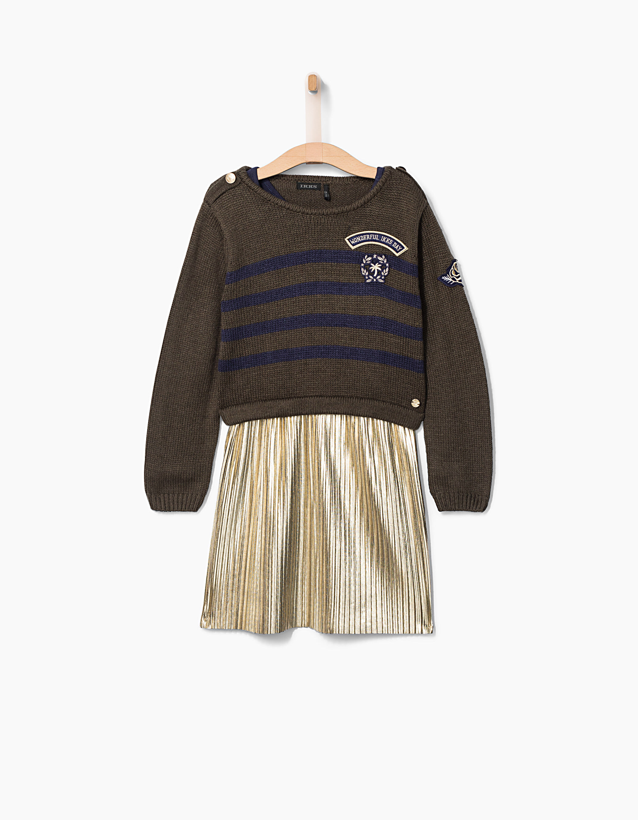 Jupe plissée ikks kaki shop