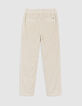 Men's Ecru Corduroy Jogging Pants-2