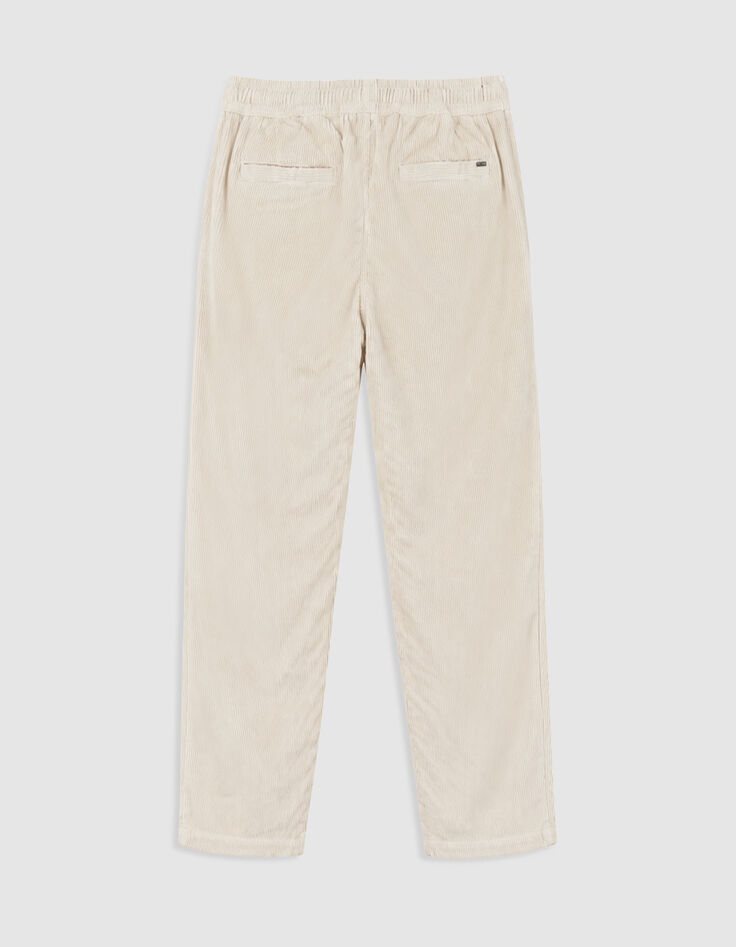 Men's Ecru Corduroy Jogging Pants-2