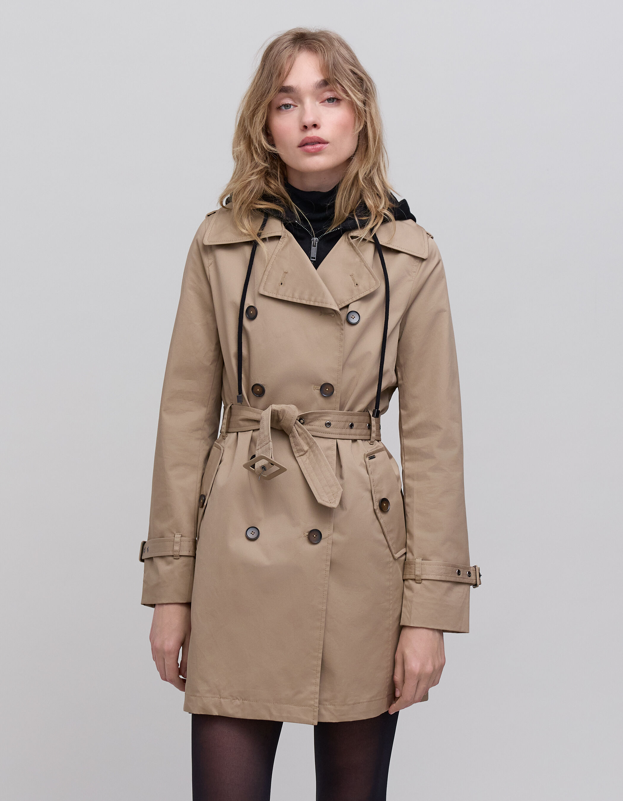 Trench à 2025 capuche femme