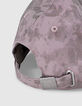 Girls’ violet tie-dye embroidered letter cap-5