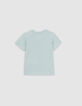Green organic cotton baby boy whale T-shirt-3