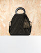 Sac bandoulière noir relief à fils dorés I.Code-1
