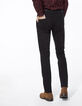 Men's black tapered jeans-3